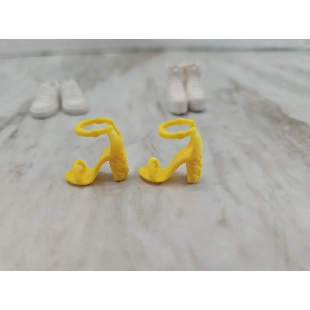 Barbie Doll Shoe Lot Tennis Shoes, Yellow Heels High Tops‎